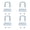 Small, variant on 4Pieces Rustproof U Bolt Set Accessory for Locking Leaf Spring On Sailboats Ski Boats Trailer Suspensions Easy Setups