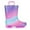 Purple Gradient, variant on EUXTERPA Girls Glitter Rain Boots Toddler Kids Light Up Rainbow Boots with Handles Toddler Size 10