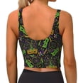 thumbnail image 3 of Lsque Carnival Mardi Gras3 Printed Women'S Sports Bra, Compression, Moisture Wicking, High-Impact Sports Bra For Women,Supportive sports bra-XX-Large, 3 of 9
