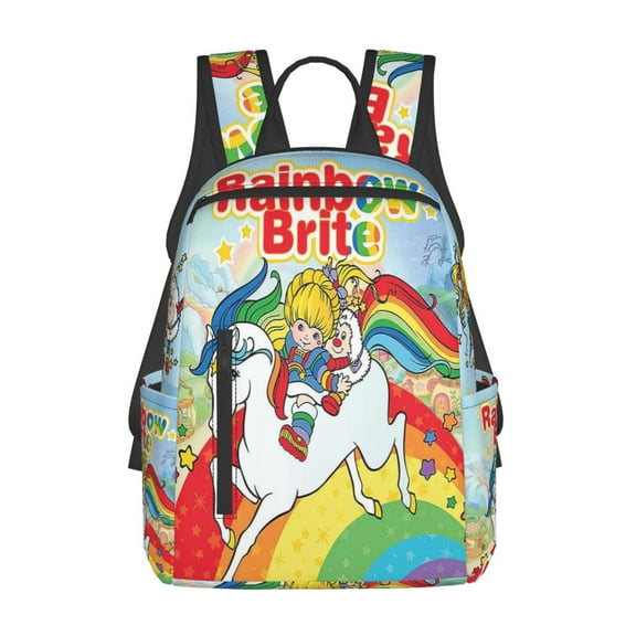 Rainbow Brite Lightweight Backpack Daypack Casual Shoulder Bags Travel Hiking Camping