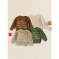 thumbnail image 3 of Gupgi Chandails pour Bébés Garçons Filles 3M-5Y Enfant Brodé Lettre Manches Longues Col Rond Pull Tricoté, 3 of 9