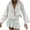 White#/001, variant on Women's Tie Front Top, Bow Linen Shirt for Summer, White Y2K Long Sleeve Blouse, Lace Up Ruffle Babydoll Tunic, Cute Going Out Top White#/001 M