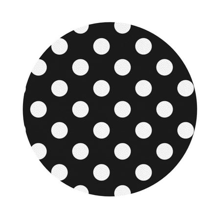 

Noikeo Black and White Polka Dot Print 6 Pcs Drink Coasters Leather Absorbent Coaster Set Tabletop Protection Round Coasters Set of 6 4Inches Round Shape