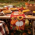 thumbnail image 5 of Fall Decorations Table Runner,Pumpkin Pattern Fall Dining Table Decor Flags,Thanksgiving Dinner Table Layout,12.99x72.04 Inch,Red, 5 of 6