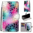 thumbnail image 1 of SaniMore for Samsung Galaxy S23 Plus 2023 PU Leather Case with Card Slots Detchable Lanyard Color Painting Luxury Pattern Flip Kickstand Shcokproof Wallet Case For Galaxy S23 Plus, Stained Glass, 1 of 8