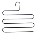 thumbnail image 1 of (14,17 x 14,17 pulgadas, juego de 2, negro) Perchas para pantalones y ropa de acero inoxidable tipo S, organizador de almacenamiento para armario, 1 of 3