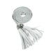 thumbnail image 1 of Cinturones delgados trenzados con flecos para mujeres Inspire Chic, plata, 132 cm/52 pulgadas, 1 of 7