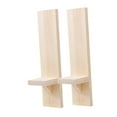thumbnail image 3 of yotijay 2 Pieces Pillar Candle Sconce Wall Mount Candle Holder Racks for Dining Room Wood Color, 3 of 9