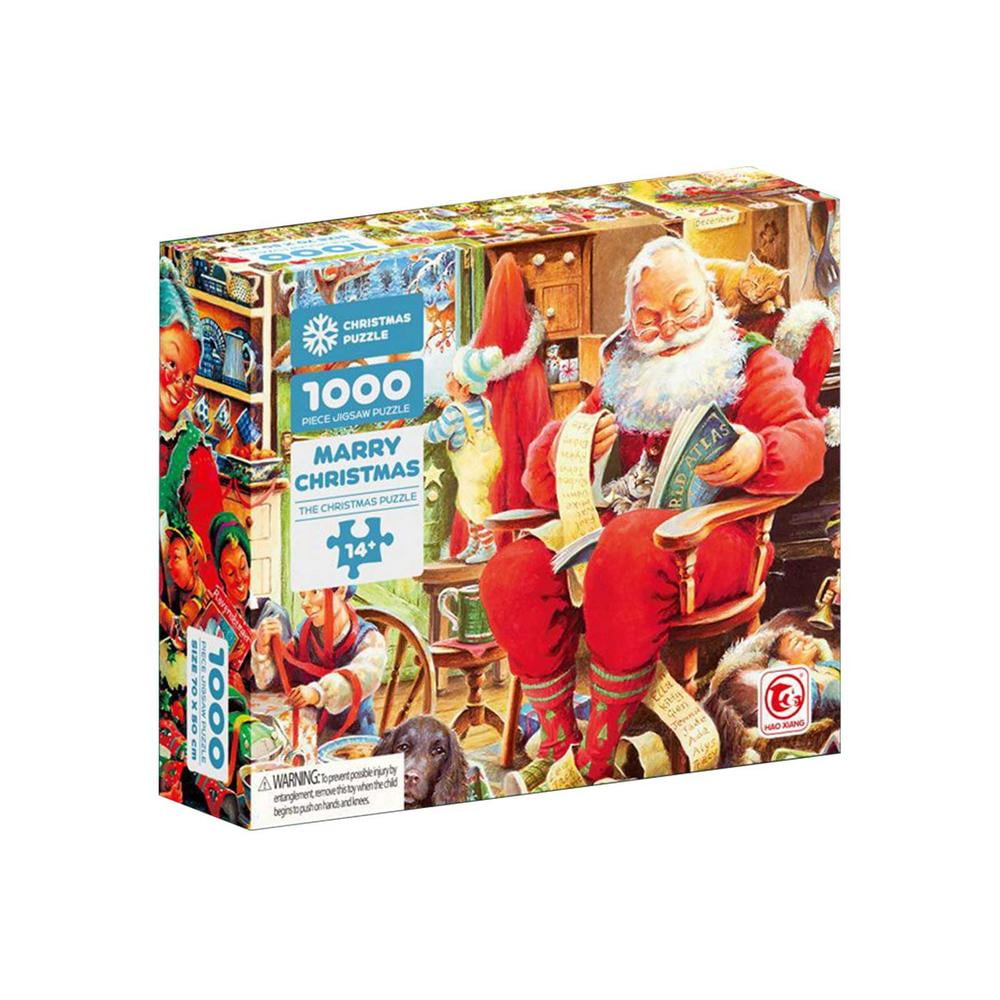 1000 piece Puzzle Christmas Town Puzzle Adult Decompression  Jigsaws 