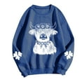 thumbnail image 4 of Women's Sweatshirts Fashion Retro Cow Print Hoodless Sweatshirt Fall Blouses Winter Long Sleeved Sweat Shirt Pullover Tops, 4 of 4