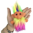 thumbnail image 2 of Lucky Troll Dolls,Vintage Troll Dolls Chromatic Adorable for Collections, School Project, Arts and Crafts, Party Favors - 7.5 Tall Dress(Include The Length of Hair), 2 of 5