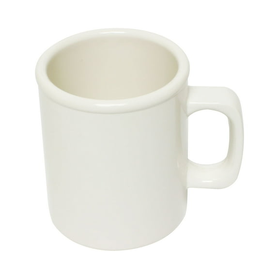 Excellante Color Ivory melamine dinnerware collection 8 oz mug, comes in dozen
