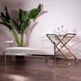 thumbnail image 4 of Heavenly Collection Banc en velours gris, 4 of 4