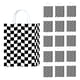 thumbnail image 1 of Bolsa de regalo de papel Kraft a cuadros blancos y negros, paquete de 10, 1 of 3