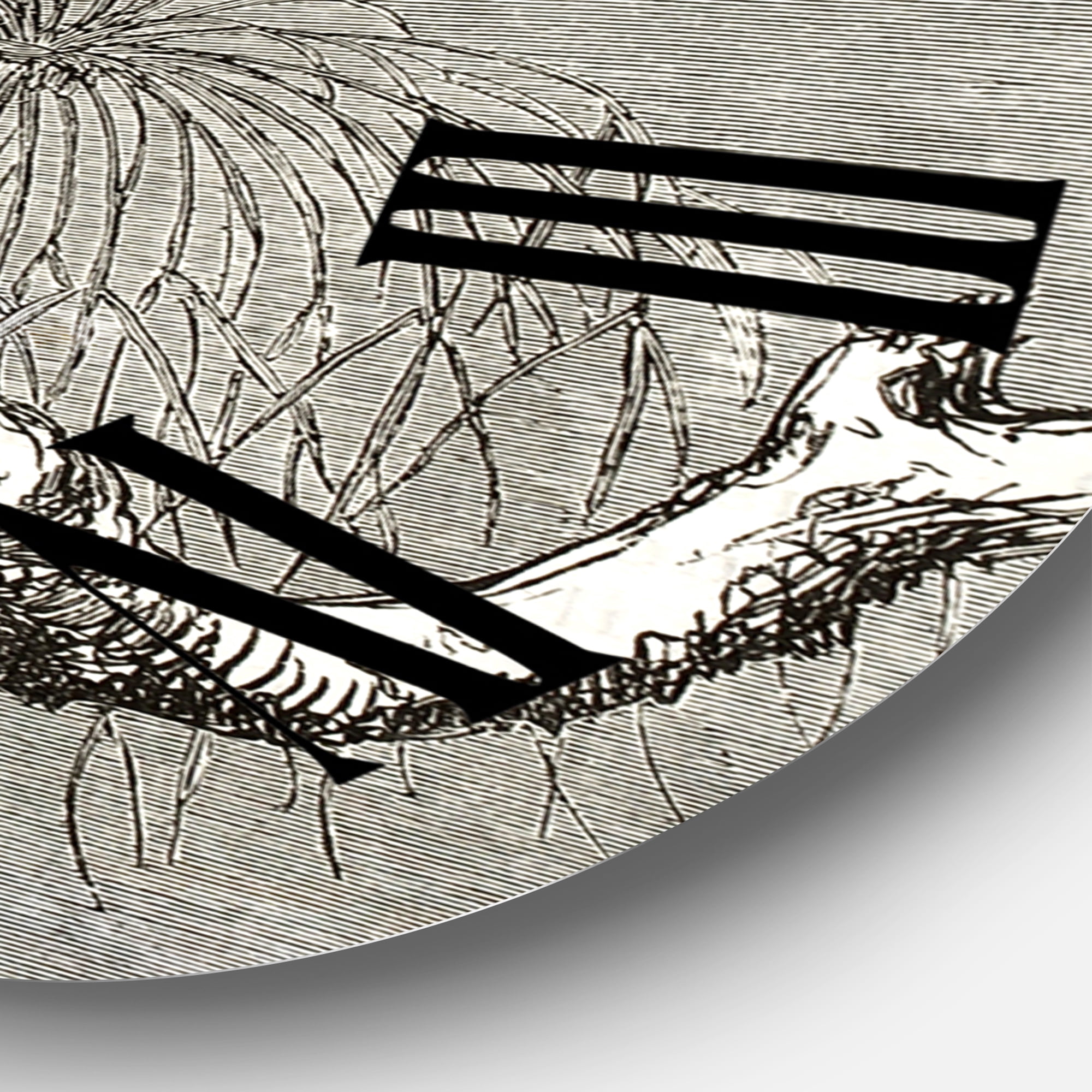 Designart 1 in Farmhouse Wall Clock