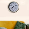 thumbnail image 3 of DOLITY 15 inch Wall Clock with Hygrometer Temperature Non Ticking Wall Decor for Garden, 3 of 8