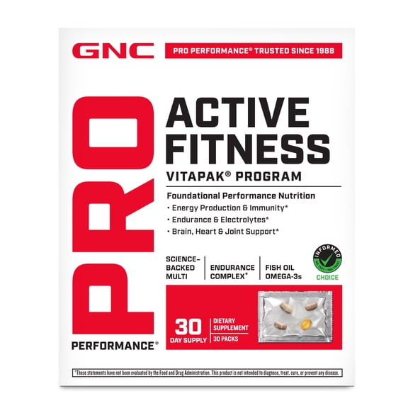 GNC Pro Performance Active Fitness Vitapak Program, 30 Servings (1 Month Supply)