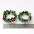 thumbnail image 2 of Set of 6 Napkin Rings Christmas Red Berry Wreath Napkin Loops - Table Decoration for Home, Hotel,, 2 of 5