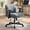 Grey, variant on YANGLI Cross Legged Office Chair, Height Adjustable Swivel Desk Chair with Flip-Up Arms, Padded Criss Cross Chair for Home Office & Bedroom