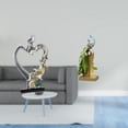 thumbnail image 2 of 2 Pieces Couple Statue Peacock Figurine Resin Material for Living Room Wedding Anniversary Office Decor, 2 of 8