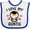 White and Royal, variant on Inktastic I Love My Auntie with Cute Penguin and Hearts Girls Baby Bib
