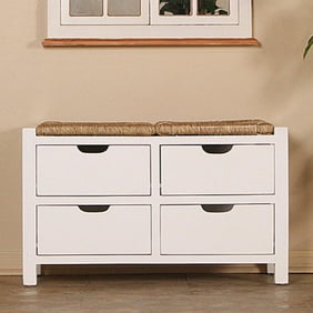 Heather Ann Creations Kona Bamboo 2 Basket Storage Bench Walmart Com