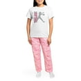 thumbnail image 4 of CafePress - Girls Softball Women's Light Pajamas - Women's Short Sleeve Print T-Shirt and Pants Light Cotton Pajama Set, 4 of 7