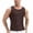 Brown, variant on Miluxas Men's Shimmer Glitter Tank Top - Sleeveless Sparkle Muscle Tee, Metallic Knit Slim Fit Shirt for Nightclub, Rave, Festival & Party Wear Wine XL(XL)