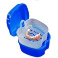 thumbnail image 3 of Denture Case, Denture Cup with Strainer,False Teeth Storage Box with Basket Net Container Holder for Travel, Retainer Cleaning (Dark blue), 3 of 8
