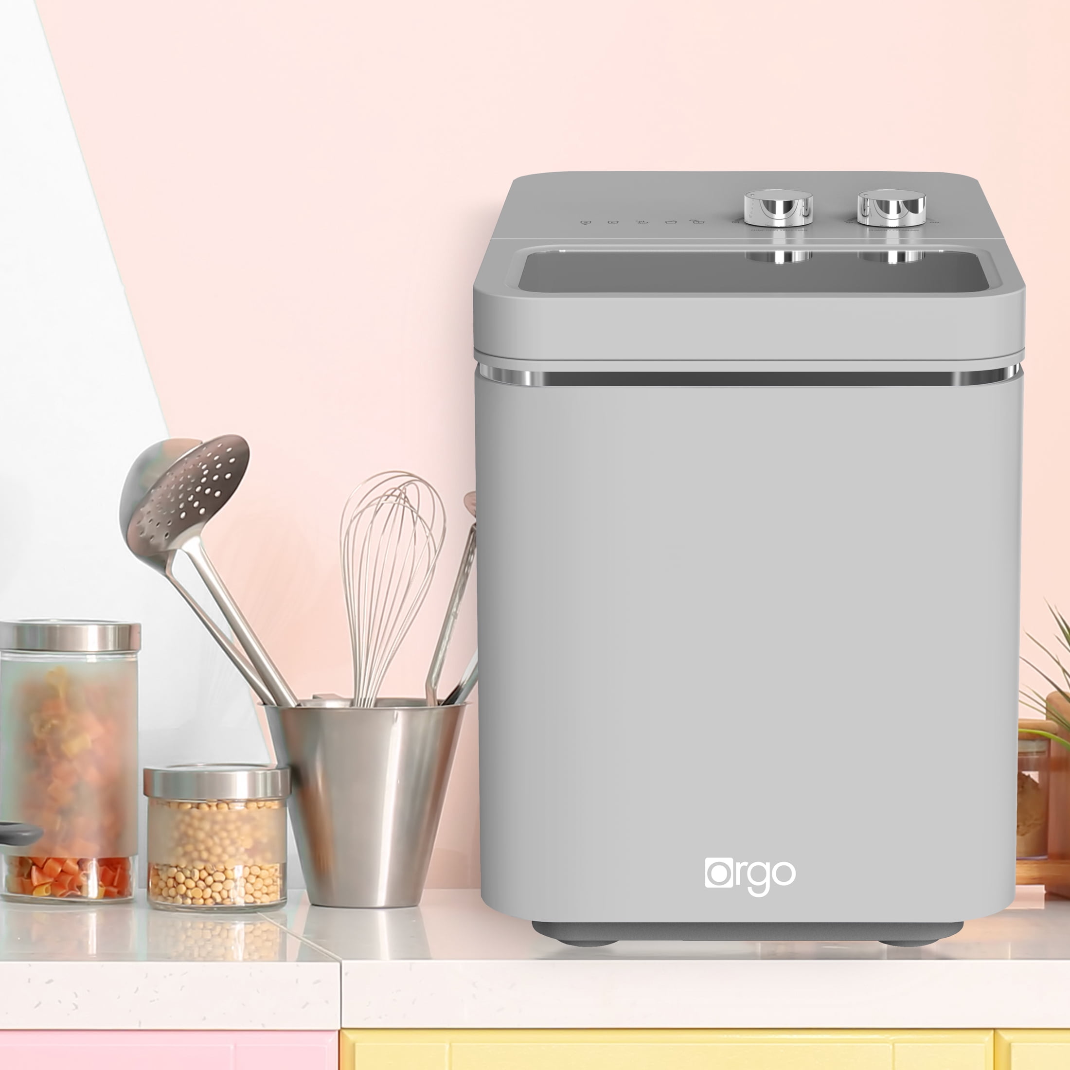 Orgo Products The Retro Countertop Ice Maker, Bullet Shaped Ice Type, 26 lbs., Charcoal