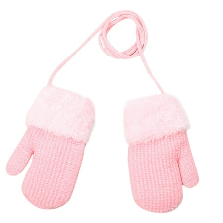 

Relanfenk Baby Gloves Mittens Toddler Girls Boys Outdoor Winter Patchwork Keep Warm Gloves