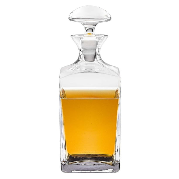 Mouth Blown Crystal European Made Scotch Or Whiskey Decanter 34 Oz Walmart Com Walmart Com