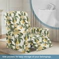 thumbnail image 3 of Xixirimido Retro Lemons Floral Pattern Printed Recliner Slipcover Stretch Reclining Chair Covers 4 Pieces Non Slip Recliner Sofa Slipcovers with Pocket Lazy Boy Chair Cover for Pet Kid, 3 of 8