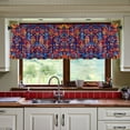 thumbnail image 3 of Yayeee Kitchen Curtains Tier Set of 2 Light Filtering 57"x24" Over Sink Window Panels, Red Geometric Eagle, 3 of 7