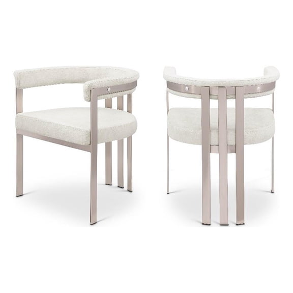 Meridian Furniture Marcello Stone Velvet Dining Chair (Set of 2)