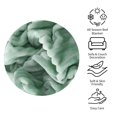 thumbnail image 4 of Lorviah Ultra Soft Flannel Throw Blanket, OEKO-TEX Certified, 50"x60", Machine Washable, Striped for Couch Sofa Bed, Sea Green, 4 of 6