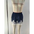 thumbnail image 3 of Women Silk Lace Shorts Low Rise Shorts Lounge Half Slip Pj Bottoms French Knickers, 3 of 9