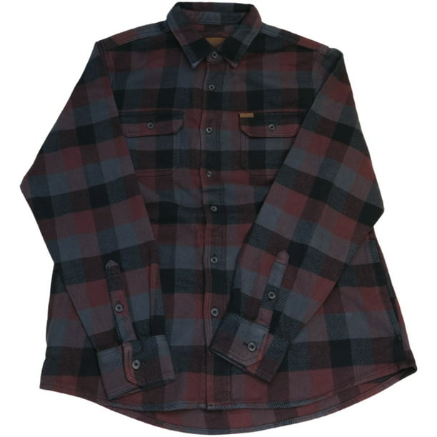 Orvis Men's Zinfadel Check Big Bear Heavy Weight Flannel Long Sleeve Casual  Button-Down Shirt - XXL - Walmart.com