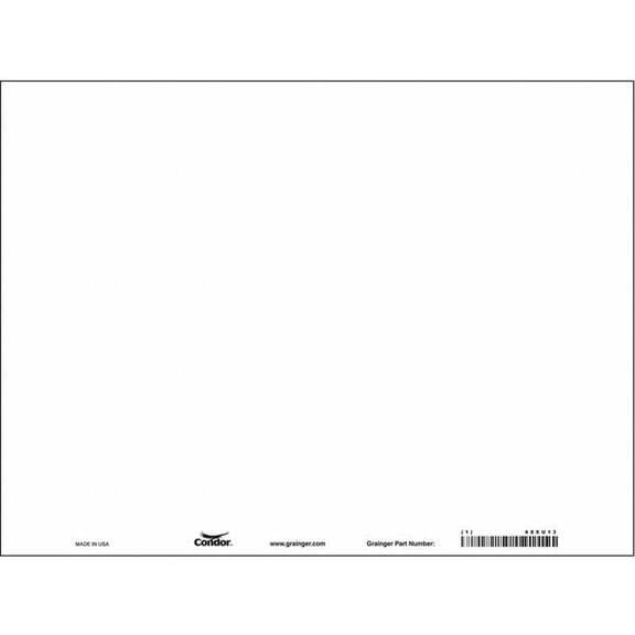 Condor Blank Sign, 24" W, 18" H, No Text, Aluminum, White 486U13