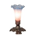 thumbnail image 7 of Meyda Lighting 7" High Pink/Blue Tiffany Pond Lily Victorian Mini Lamp, 7 of 7