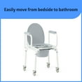 thumbnail image 3 of Medline Aluminum Drop-Arm Bathroom Chair Commode with 4 Locking Casters, 300 lbs. capacity, 3 of 6