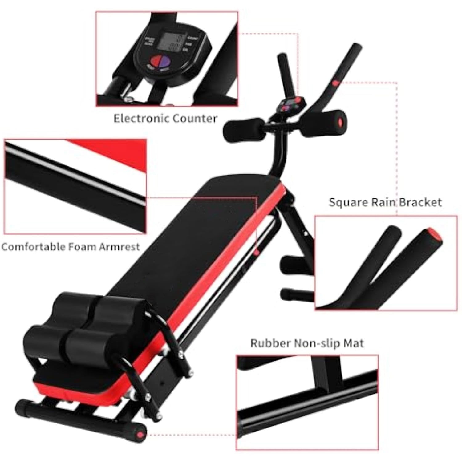 Bigzzia Ab Machine, Home Gym Workout Equipment, Foldable