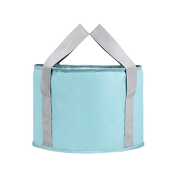 Foldable Foot Soaking Bucket | Large Capacity 31x20cm | Portable Water Basin with Storage Bag | Double-Layer Design for Hot Water Up to 90°C | Includes Tote Straps for Stability