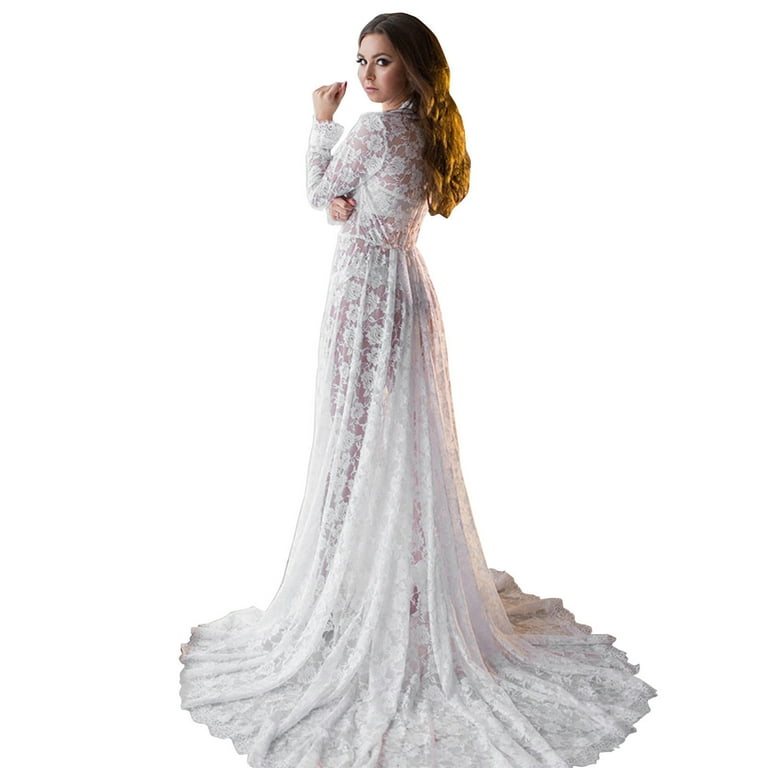 Vedolay Womens Pregnants Photography long Sleeve Solid Lace Maternity Dress, White XL - Walmart.com Vedolay Womens Pregnants Photography long Sleeve Solid Lace Maternity Dress, White XL - Walmart.com