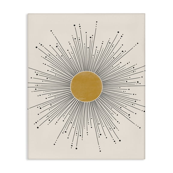 Stupell Industries Southwestern Art Deco Summer Sun Geometric Line Bursts Canvas Art, 16 x 20, by JJ Design House LLC