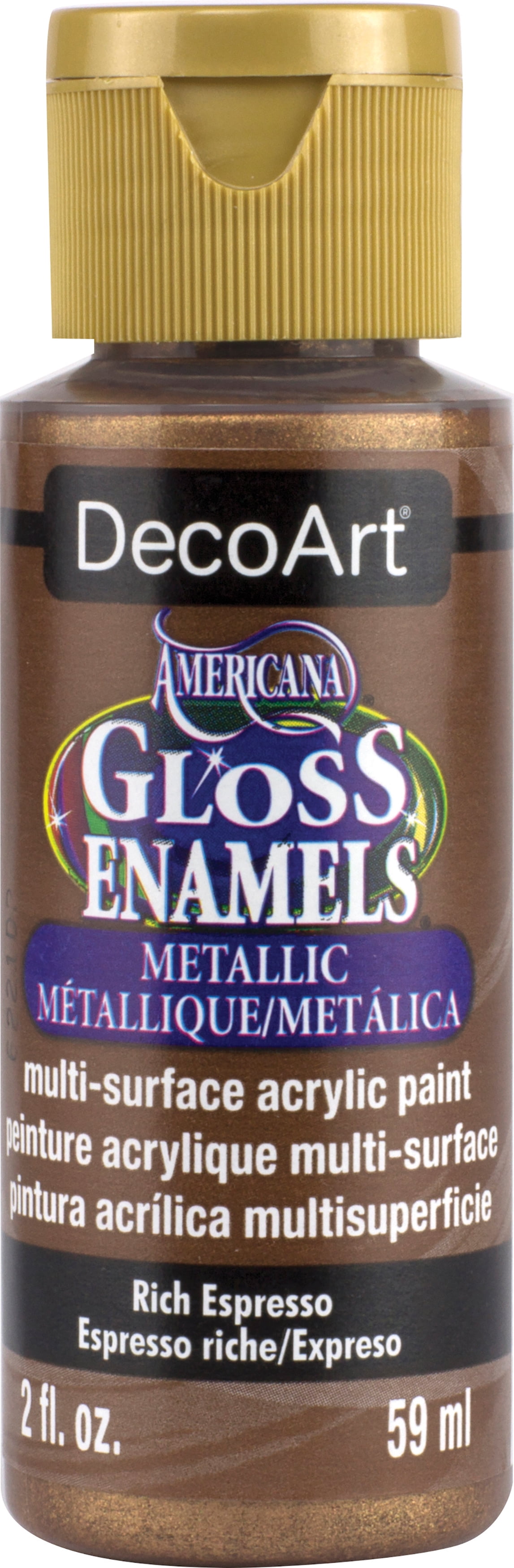 DecoArt Americana Gloss Enamels Acrylic Paint, 2 oz., Rich Espresso