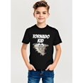 thumbnail image 1 of Boys' Tornado Cartoon Pattern Printed Casual T-shirt - Short Sleeve, Round Neck, Summer Outdoor Youth Sports Shirt, Summer Boys' Gift, 1 of 6