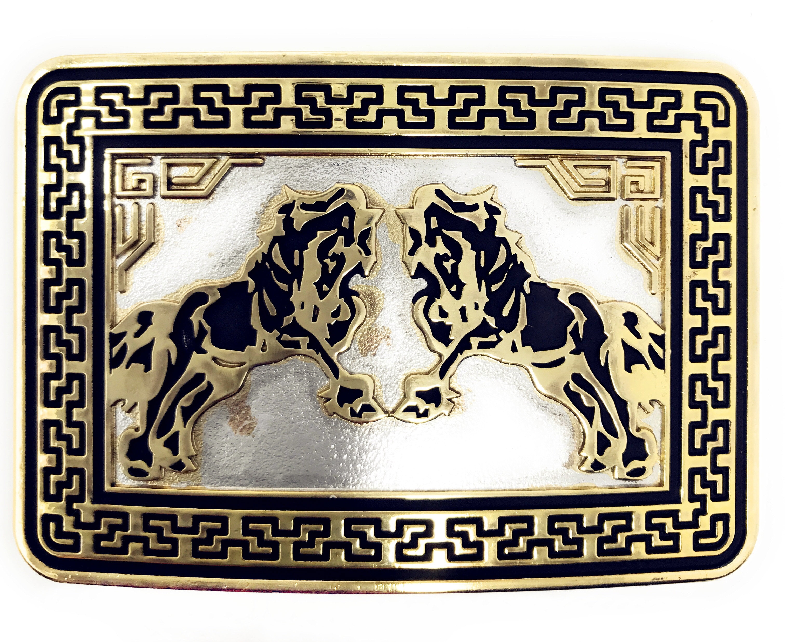 Western Cowboy/Cowgirl Gold Silver Metal Large Belt Buckles