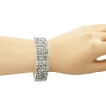 thumbnail image 2 of Falari Rhinestone Crystal Stretch Bracelet Sparkle Wedding, 2 of 3