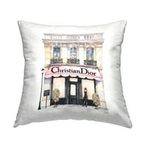 Stupell Industries Glam Fashion Storefront Square Decorative Printed Throw Pillow, 18 x 18